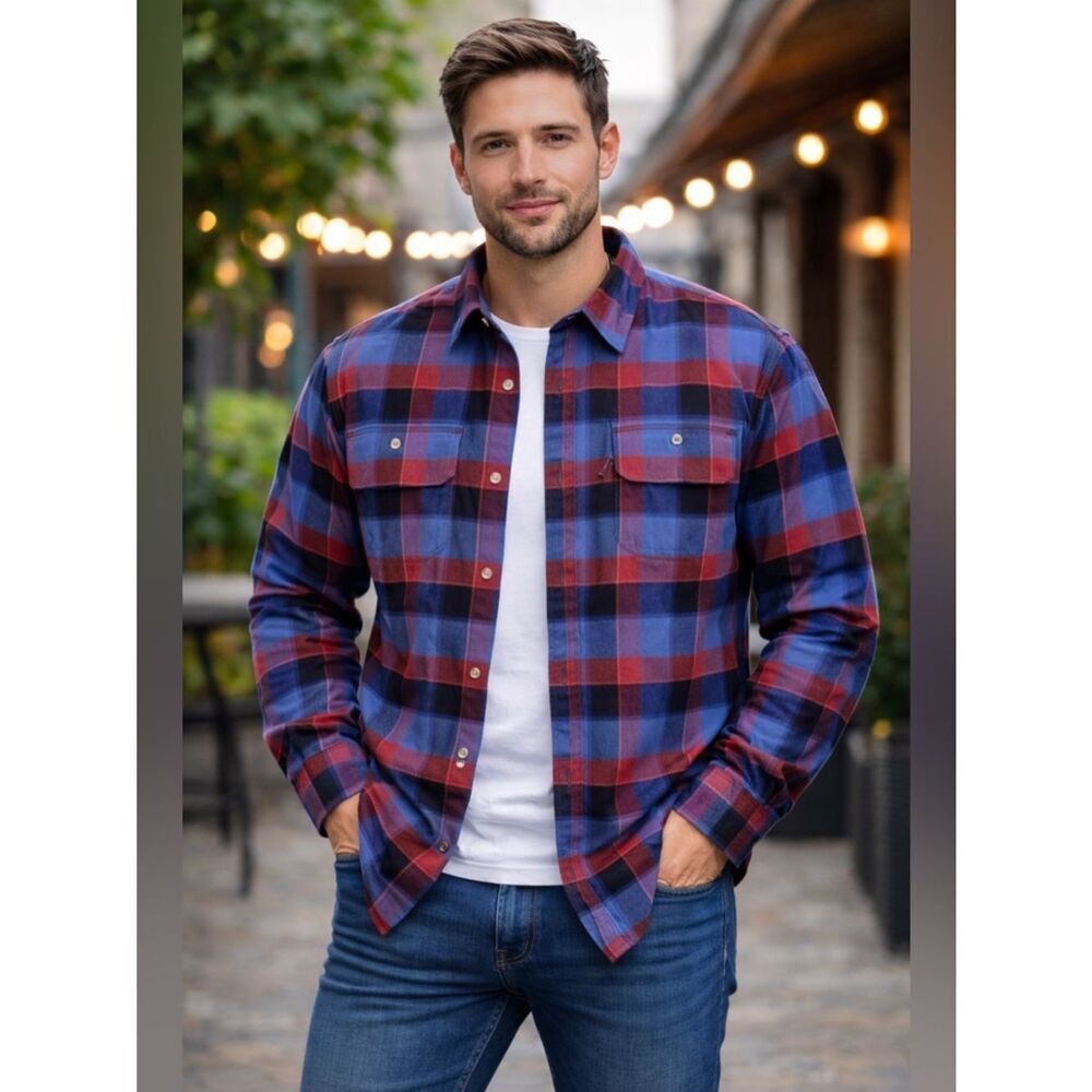 NWT 100% Cotton Plaid Shirt